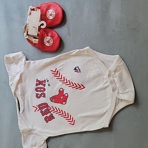Red Sox Onesie and Booties